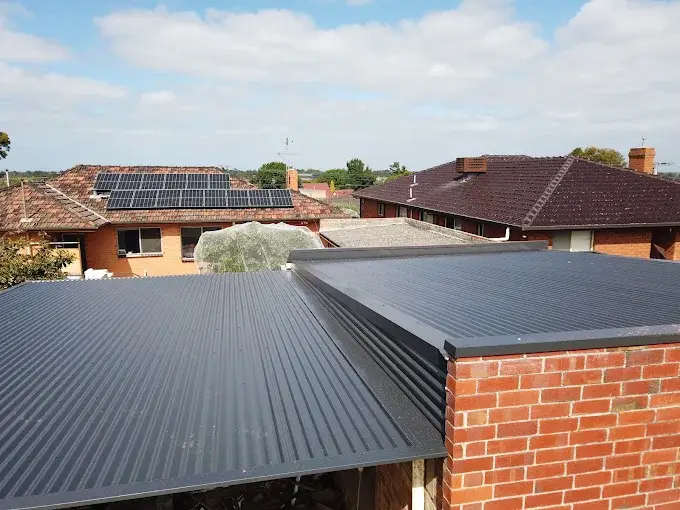 Restored metal roofs in Carrum Downs with clean, weatherproof finish and modern corrugated steel.