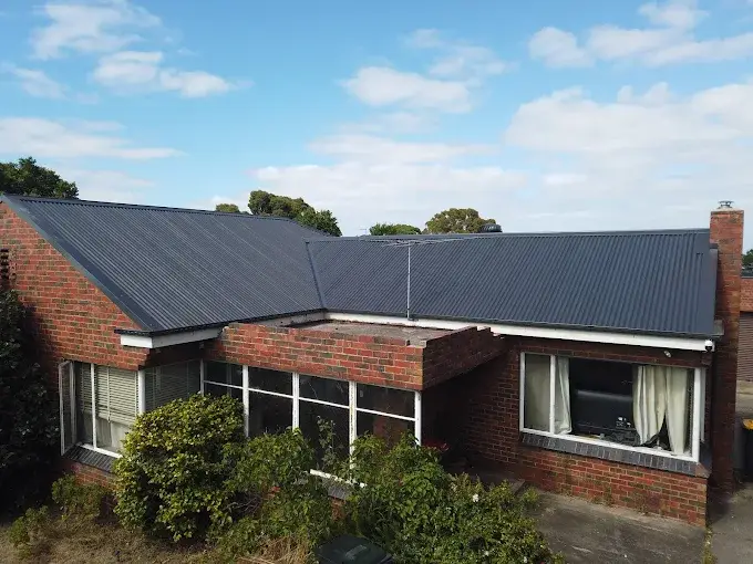Residential property in Melbourne with a newly installed metal roof replacement.