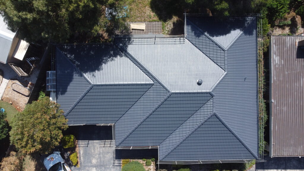 Complete roof restoration service carried out on a home in Frankston.