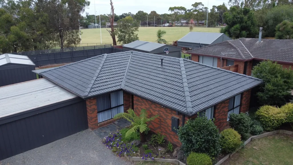 Fully repaired tiled roof in Melbourne