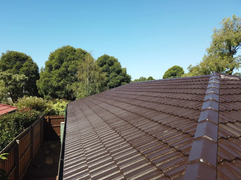 Vibrant newly replaced tiled roof in Melbourne