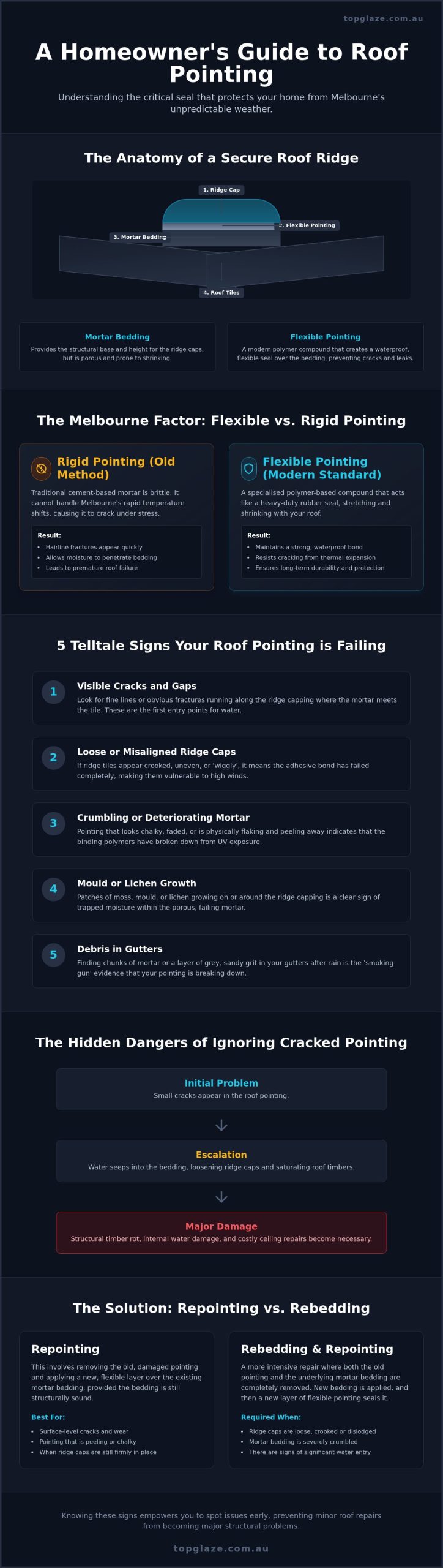7 Warning Signs of Damaged Roof Pointing Every Melbourne Homeowner Should Know