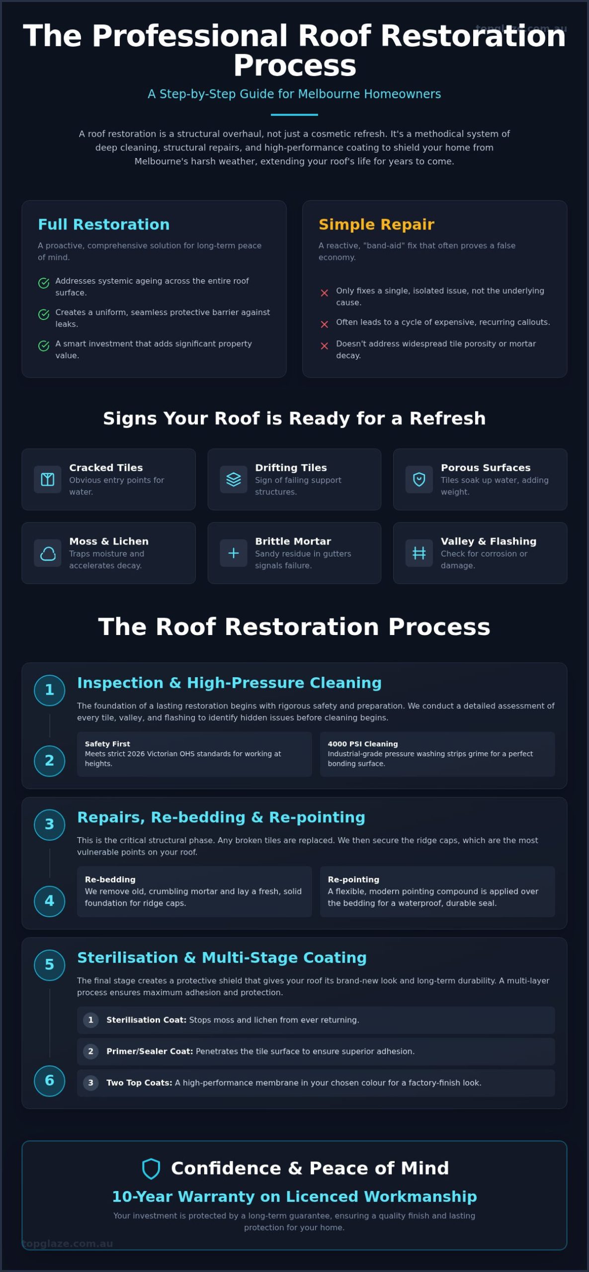 Roof Restoration Process Step by Step: The Professional Melbourne Guide