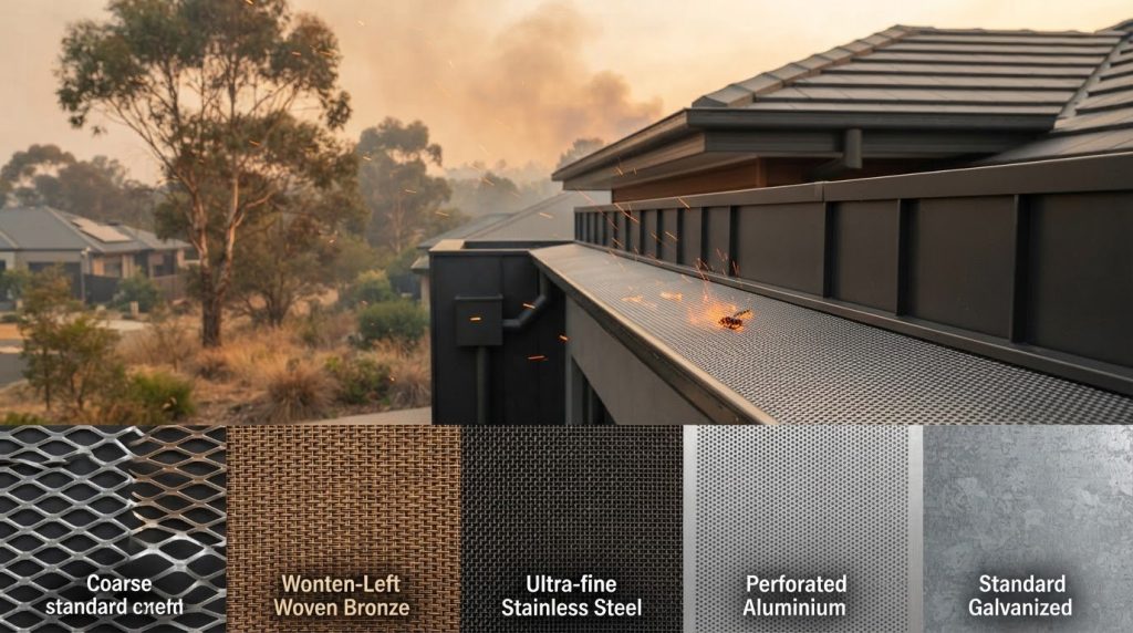 Ember guard for gutters in Melbourne: compare mesh options